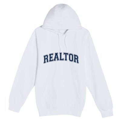 REALTOR REAL ESTATE AGENT BROKER VARSITY STYLE Premium Pullover Hoodie