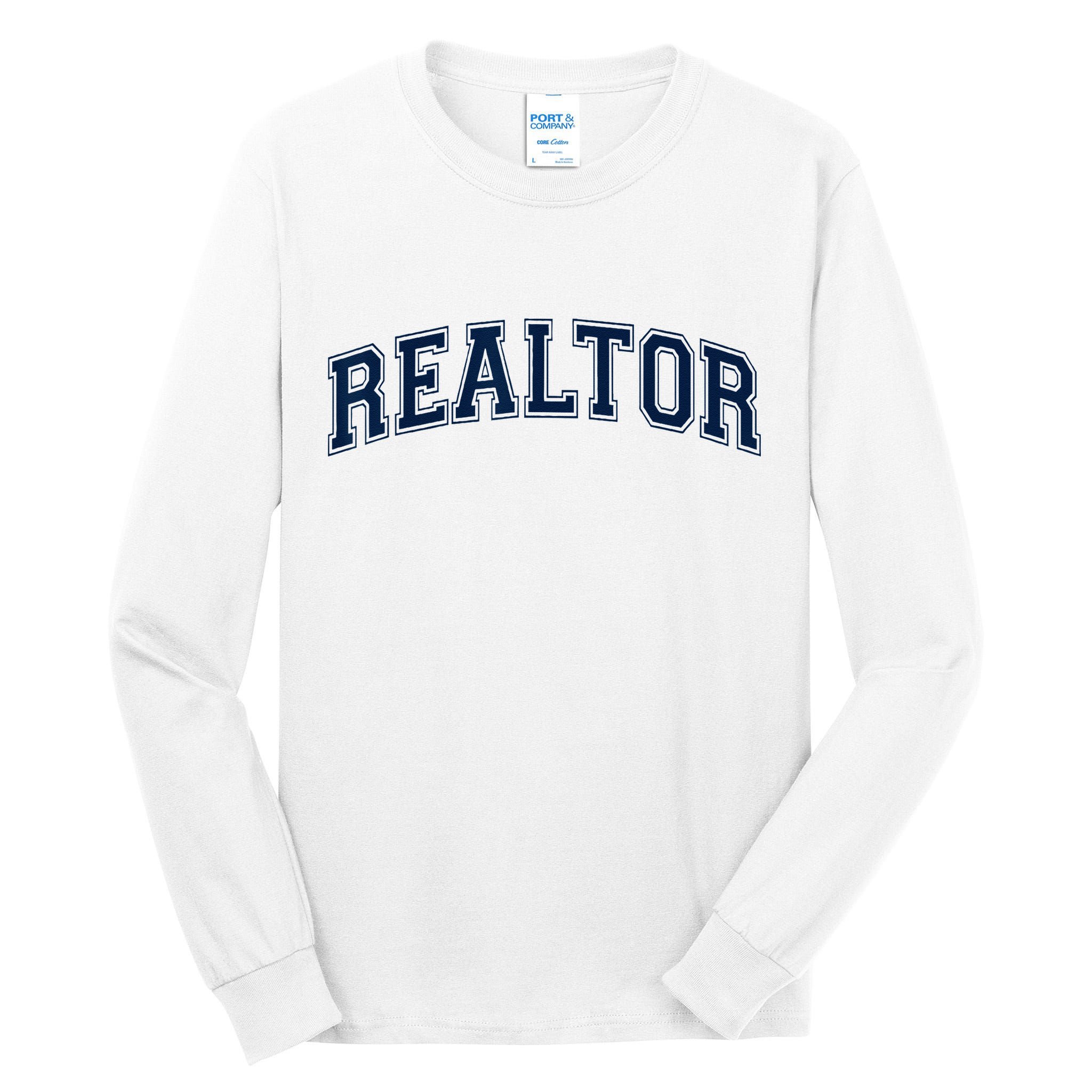 REALTOR REAL ESTATE AGENT BROKER VARSITY STYLE Tall Long Sleeve T-Shirt