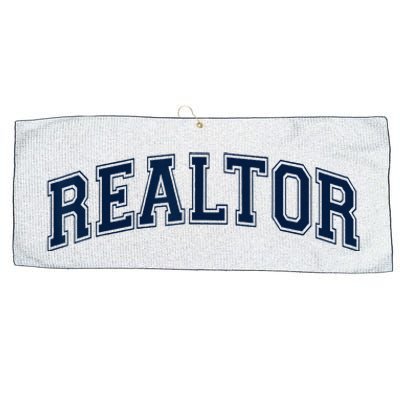 REALTOR REAL ESTATE AGENT BROKER VARSITY STYLE Large Microfiber Waffle Golf Towel