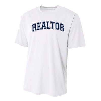 REALTOR REAL ESTATE AGENT BROKER VARSITY STYLE Performance Sprint T-Shirt