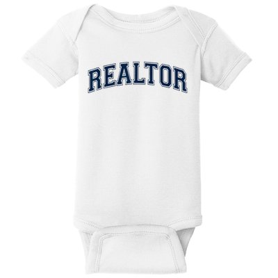 REALTOR REAL ESTATE AGENT BROKER VARSITY STYLE Baby Bodysuit