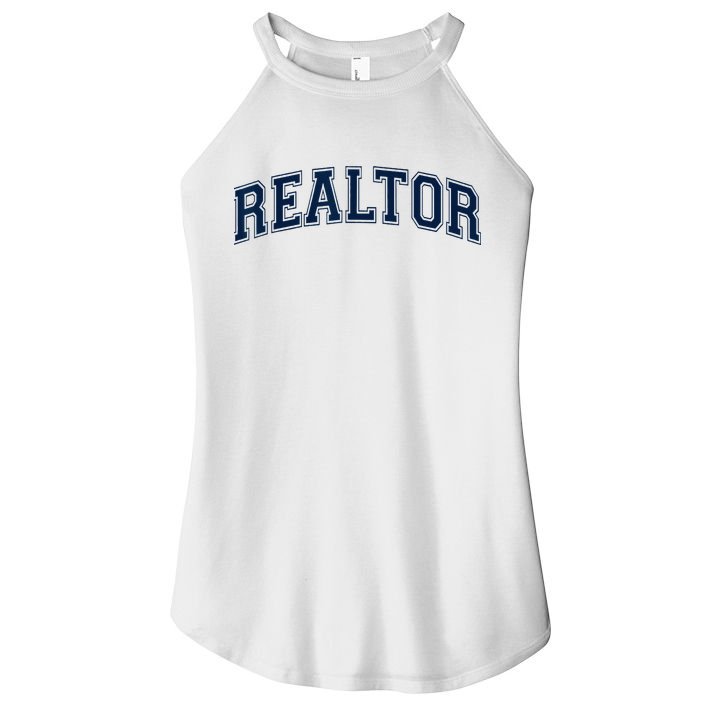 REALTOR REAL ESTATE AGENT BROKER VARSITY STYLE Women's Perfect Tri Rocker Tank