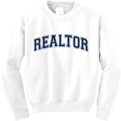 REALTOR REAL ESTATE AGENT BROKER VARSITY STYLE Kids Sweatshirt
