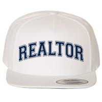 REALTOR REAL ESTATE AGENT BROKER VARSITY STYLE Wool Snapback Cap