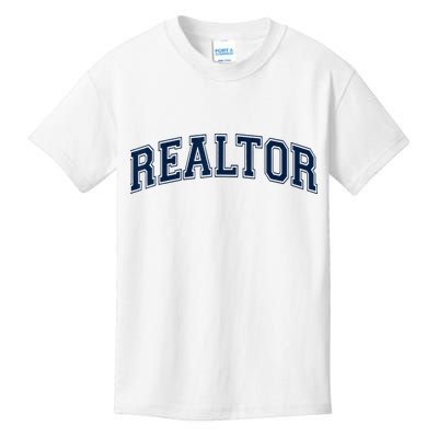 REALTOR REAL ESTATE AGENT BROKER VARSITY STYLE Kids T-Shirt