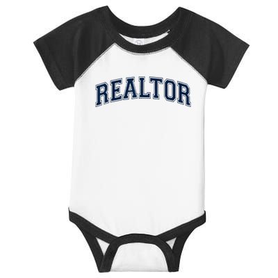 REALTOR REAL ESTATE AGENT BROKER VARSITY STYLE Infant Baby Jersey Bodysuit