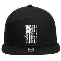 RED Remember Everyone Deployed Distressed Flag 7 Panel Mesh Trucker Snapback Hat