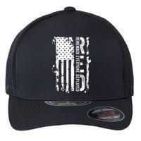 RED Remember Everyone Deployed Distressed Flag Flexfit Unipanel Trucker Cap