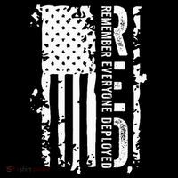RED Remember Everyone Deployed Distressed Flag Flexfit Unipanel Trucker Cap