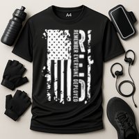 RED Remember Everyone Deployed Distressed Flag Performance Shirt