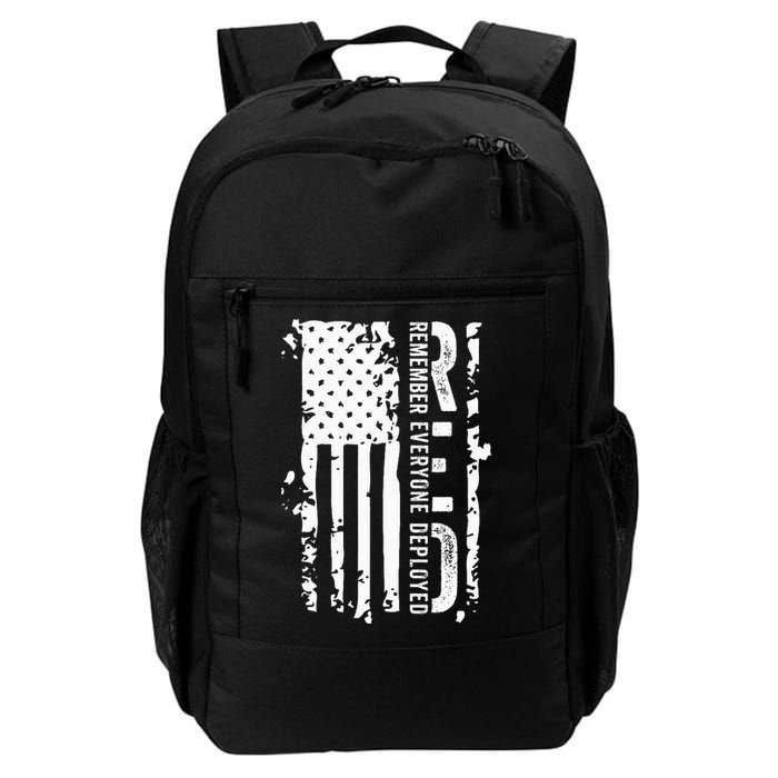 RED Remember Everyone Deployed Distressed Flag Backpack