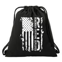 RED Remember Everyone Deployed Distressed Flag Drawstring Bag