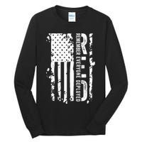 RED Remember Everyone Deployed Distressed Flag Tall Long Sleeve T-Shirt
