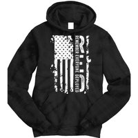 RED Remember Everyone Deployed Distressed Flag Tie Dye Hoodie