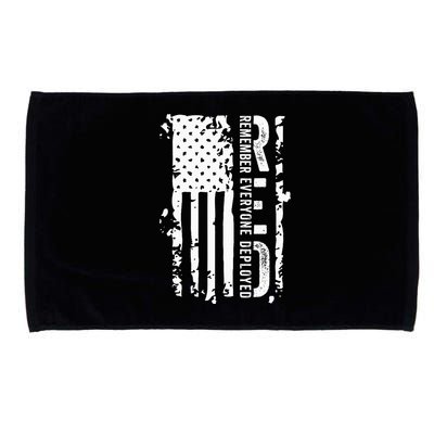 RED Remember Everyone Deployed Distressed Flag Microfiber Hand Towel