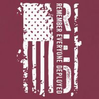 RED Remember Everyone Deployed Distressed Flag 16oz Travel Tumbler
