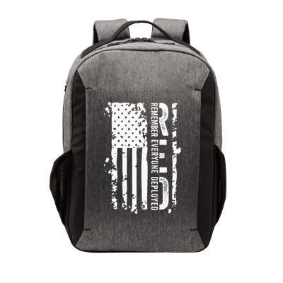 RED Remember Everyone Deployed Distressed Flag Vector Backpack