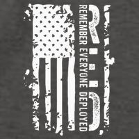 RED Remember Everyone Deployed Distressed Flag Vector Backpack