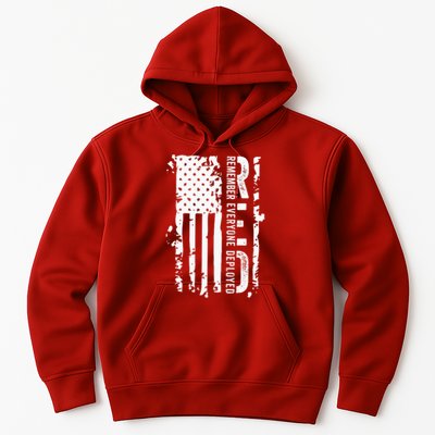 RED Remember Everyone Deployed Distressed Flag Hoodie