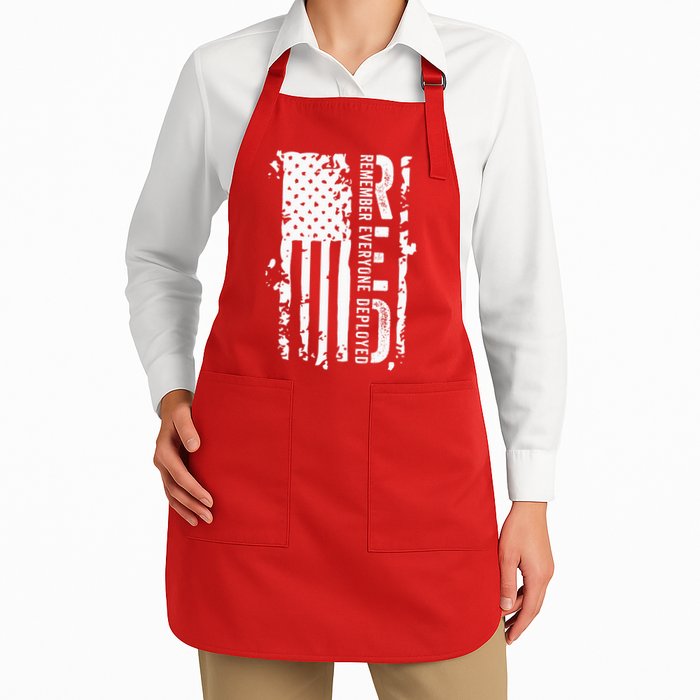 RED Remember Everyone Deployed Distressed Flag Apron
