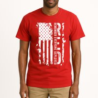 RED Remember Everyone Deployed Distressed Flag Tall T-Shirt