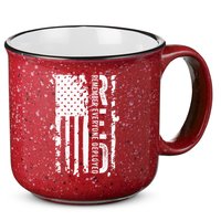 RED Remember Everyone Deployed Distressed Flag 15oz Campfire Ceramic Mug