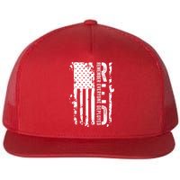 RED Remember Everyone Deployed Distressed Flag Flatbill Hat