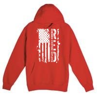 RED Remember Everyone Deployed Distressed Flag Premium Pullover Hoodie