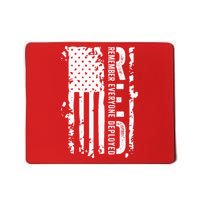 RED Remember Everyone Deployed Distressed Flag Mousepad