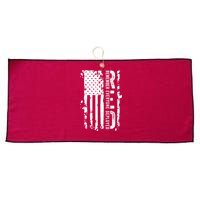 RED Remember Everyone Deployed Distressed Flag Large Microfiber Waffle Golf Towel