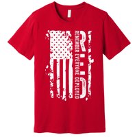 RED Remember Everyone Deployed Distressed Flag Premium T-Shirt