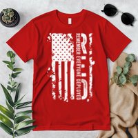 RED Remember Everyone Deployed Distressed Flag Premium T-Shirt