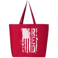 RED Remember Everyone Deployed Distressed Flag 25L Jumbo Tote