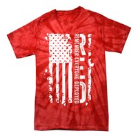 RED Remember Everyone Deployed Distressed Flag Tie-Dye T-Shirt