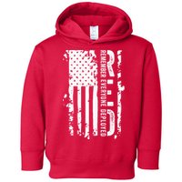 RED Remember Everyone Deployed Distressed Flag Toddler Hoodie