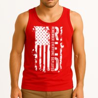 RED Remember Everyone Deployed Distressed Flag Tank Top