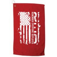 RED Remember Everyone Deployed Distressed Flag Golf Towel