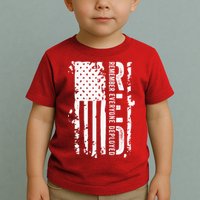RED Remember Everyone Deployed Distressed Flag Toddler T-Shirt