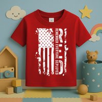 RED Remember Everyone Deployed Distressed Flag Toddler T-Shirt