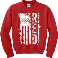 RED Remember Everyone Deployed Distressed Flag Kids Sweatshirt
