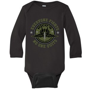 RicoS Roughnecks Everyone Fights No One Quits Baby Long Sleeve Bodysuit