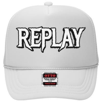 Replay High Crown Mesh Back Trucker Hat