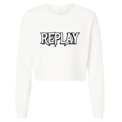 Replay Cropped Pullover Crew