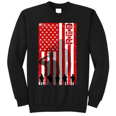 RED Remeber Everyone Deployed Support Military Troops Sweatshirt
