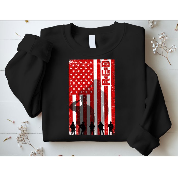 RED Remeber Everyone Deployed Support Military Troops Sweatshirt