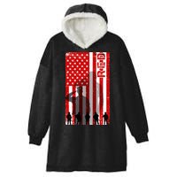 RED Remeber Everyone Deployed Support Military Troops Hooded Wearable Blanket