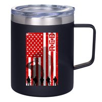 RED Remeber Everyone Deployed Support Military Troops 12oz Stainless Steel Coffee Mug