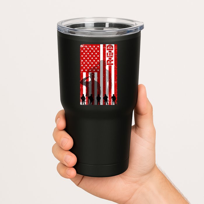 RED Remeber Everyone Deployed Support Military Troops Tumbler