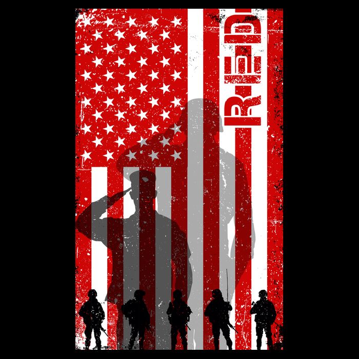 RED Remeber Everyone Deployed Support Military Troops Premium T-Shirt