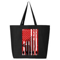 RED Remeber Everyone Deployed Support Military Troops 25L Jumbo Tote